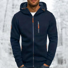 Men's Zip Hoodie with Chest and Sleeve Pockets | 9 Colours