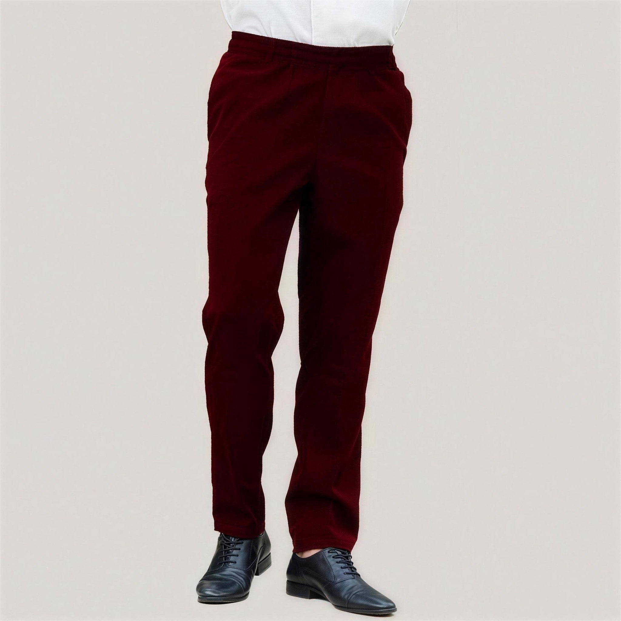 Men's Pull-On Trousers | Elasticated Waist | Side Pockets | Kitchen and Service