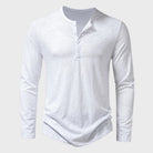 Men's Long Sleeve Henley Top | Button Placket | 5 Colours