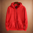 Men's Full Zip Hoodie | Drawstring Hood | 7 Colours