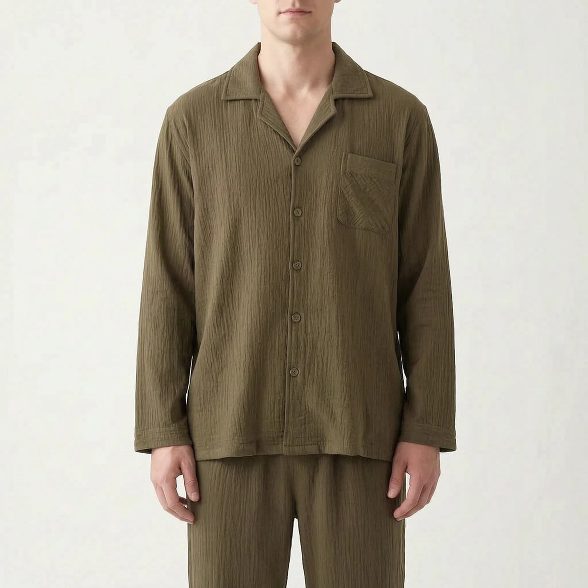Men's Double Gauze Pyjamas | Camp Collar | 4 Colours