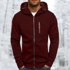 Men's Zip Hoodie with Chest and Sleeve Pockets | 9 Colours