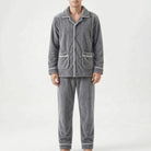 Men's Fleece Pyjamas with Collar | Button Front | 7 Styles