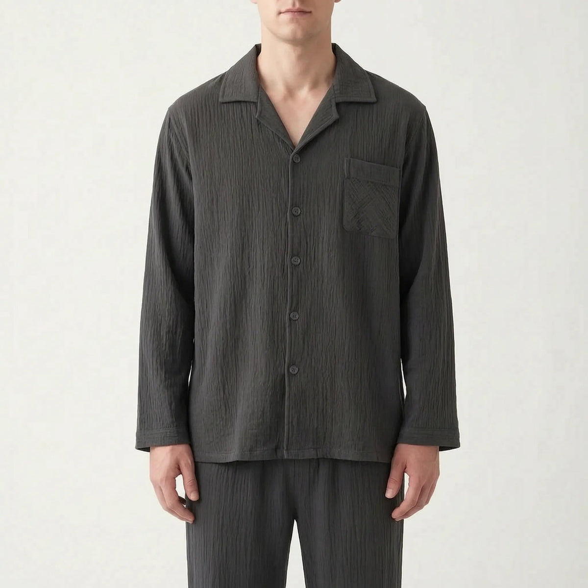 Men's Double Gauze Pyjamas | Camp Collar | 4 Colours