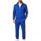Men's Contrast Stripe Tracksuit | Stand Collar Jacket | 7 Colours