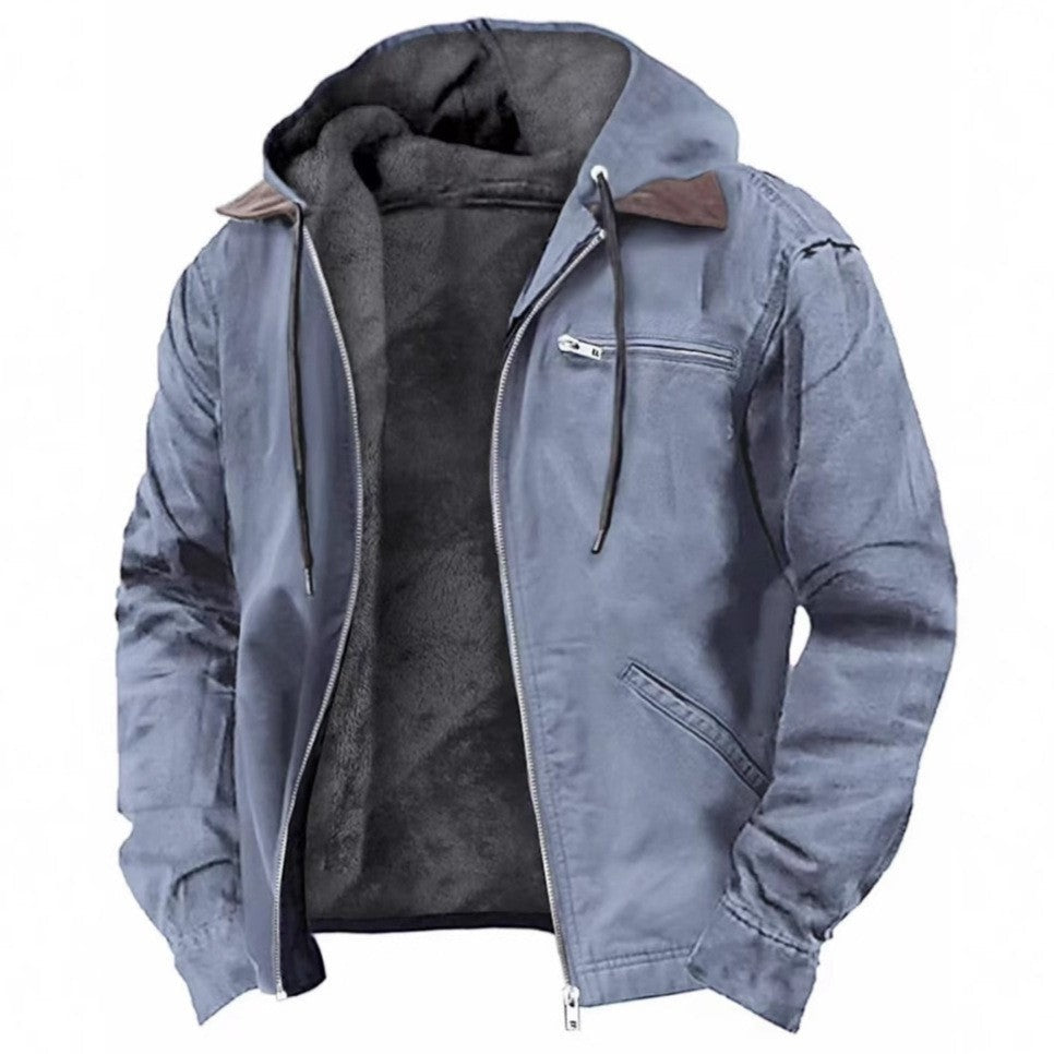 Men's Lined Hooded Jacket | Teddy Lining | Full Zip | 6 Colours