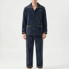 Men's Fleece Pyjamas with Collar | Button Front | 7 Styles