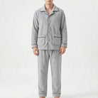 Men's Fleece Pyjamas with Collar | Button Front | 7 Styles