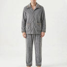 Men's Fleece Pyjamas with Collar | Button Front | 7 Styles