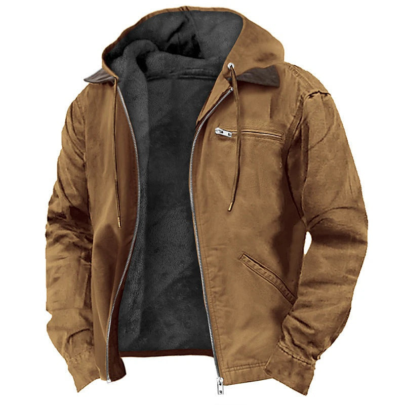 Men's Lined Hooded Jacket | Teddy Lining | Full Zip | 6 Colours