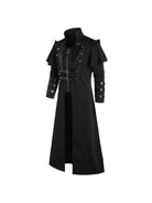 Black gothic coat, open front
