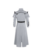 Grey gothic coat, back view