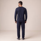Men's Long Sleeve Pyjamas | Bamboo Viscose | Navy