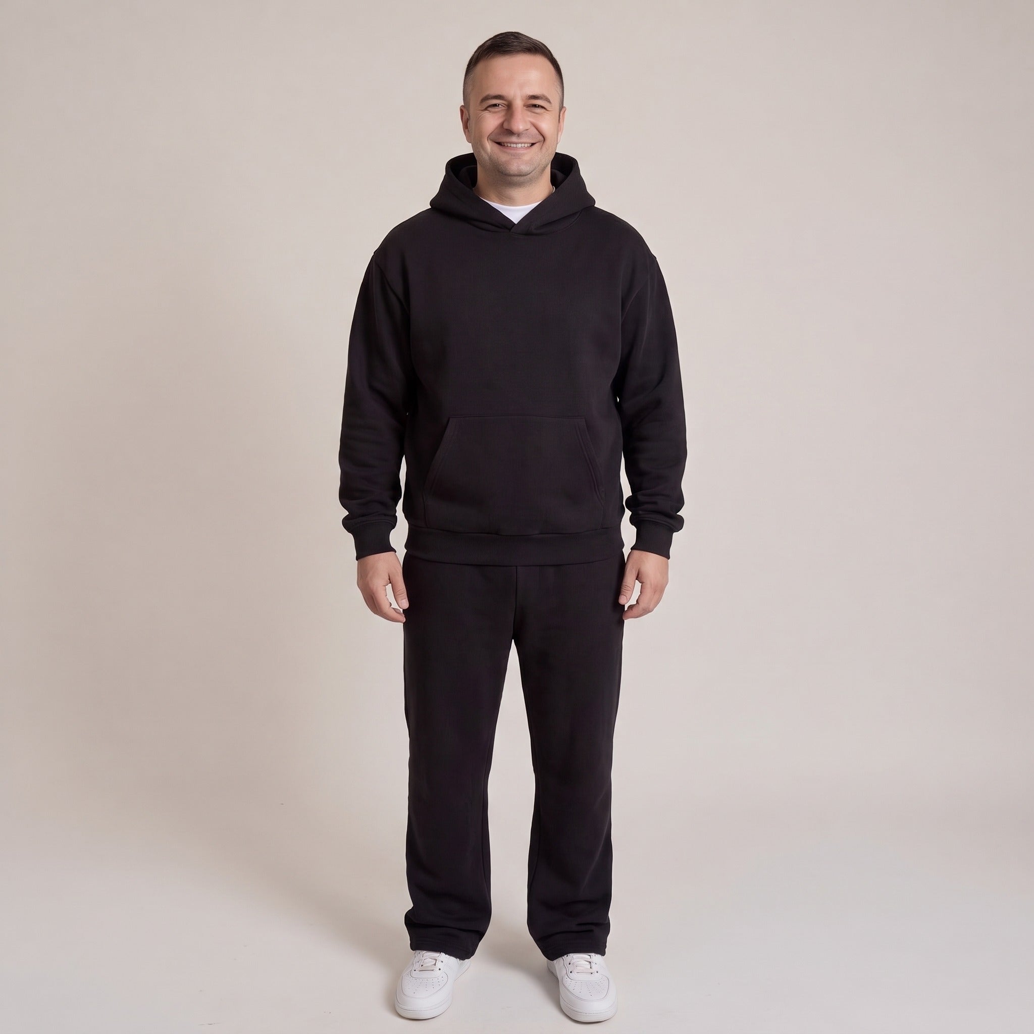 Men's Open Hem Tracksuit | Relaxed Hoodie and Joggers | 3 Colours