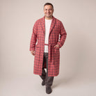 Men's Flannel Dressing Gown | Tie Belt | 3 Colours