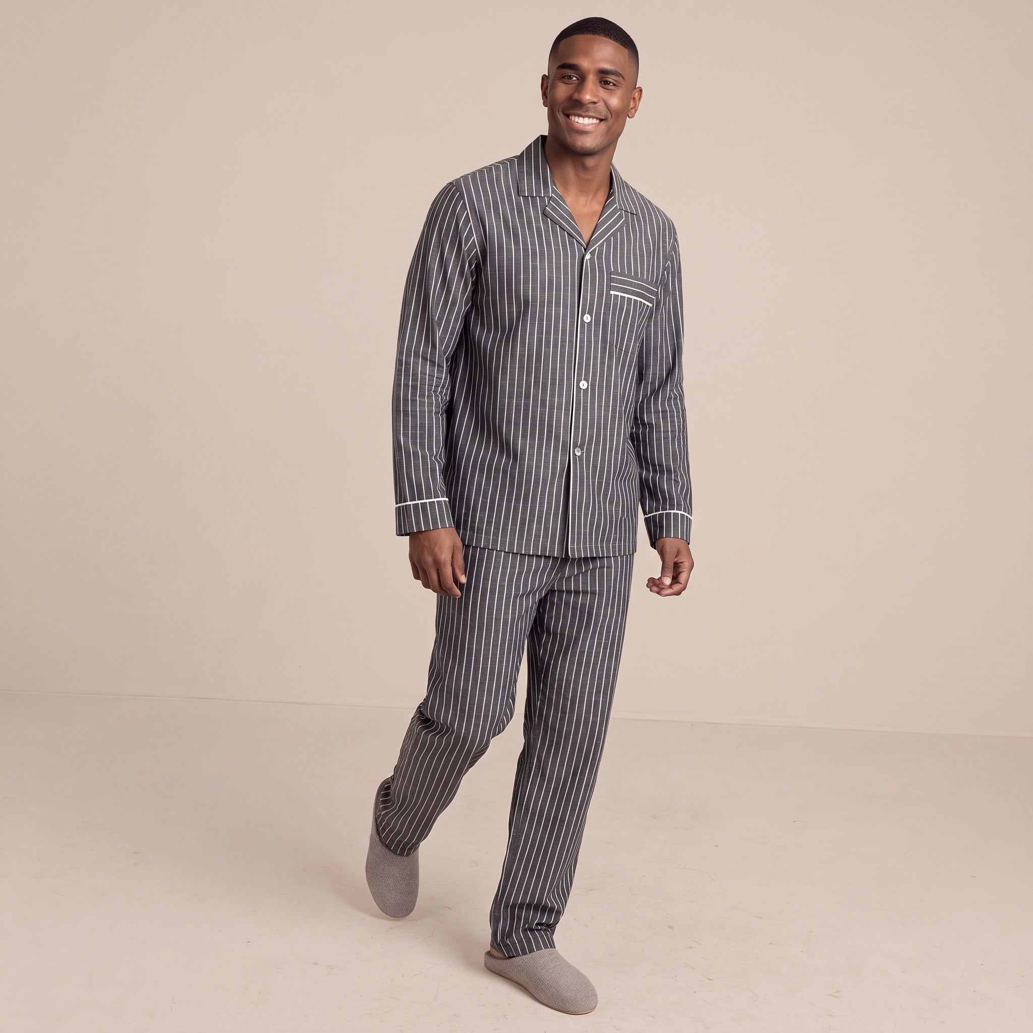 Men's Striped Pyjamas | Button Front | 2 Colours