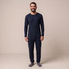 Men's Long Sleeve Pyjamas | Bamboo Viscose | Navy