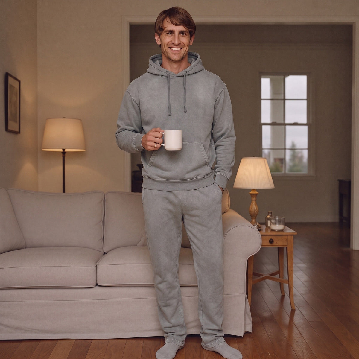 Men's Tracksuit with T-Shirt | Hoodie and Joggers | Grey