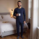 Men's Long Sleeve Pyjamas | Bamboo Viscose | Navy
