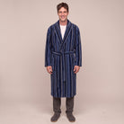 Men's Striped Fleece Dressing Gown | 2 Colours