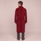 Men's Striped Fleece Dressing Gown | 2 Colours