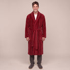 Men's Striped Fleece Dressing Gown | 2 Colours