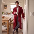 Men's Striped Fleece Dressing Gown | 2 Colours