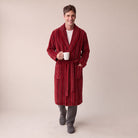 Men's Striped Fleece Dressing Gown | 2 Colours
