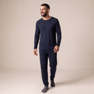Men's Long Sleeve Pyjamas | Bamboo Viscose | Navy
