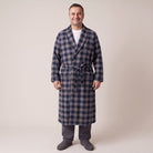 Men's Flannel Dressing Gown | Tie Belt | 3 Colours