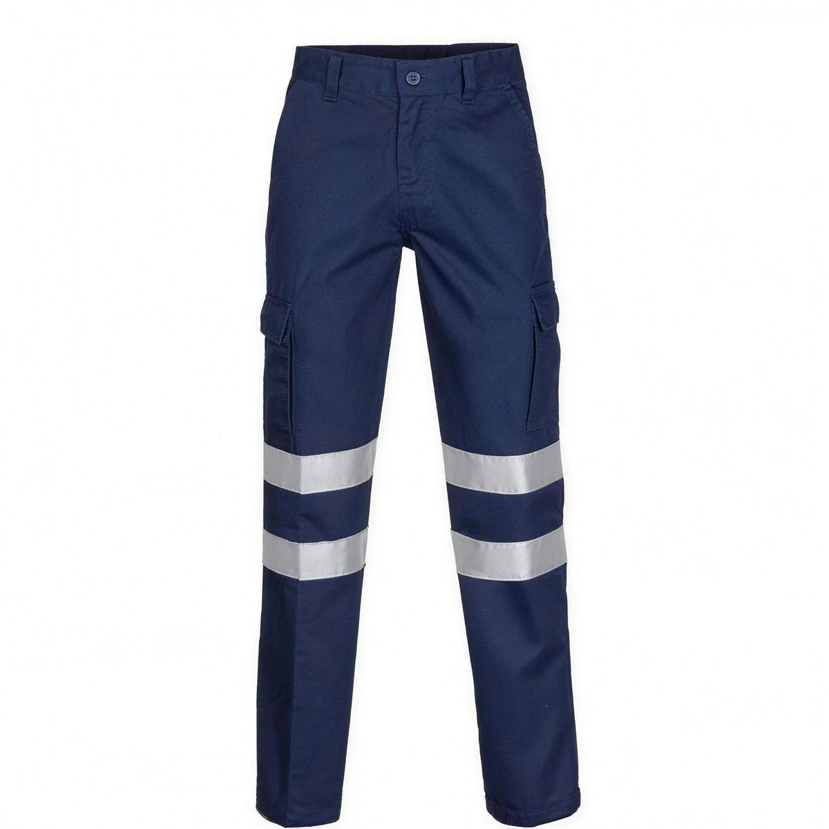 Men's Reflective Work Trousers | Cotton | Cargo | Navy