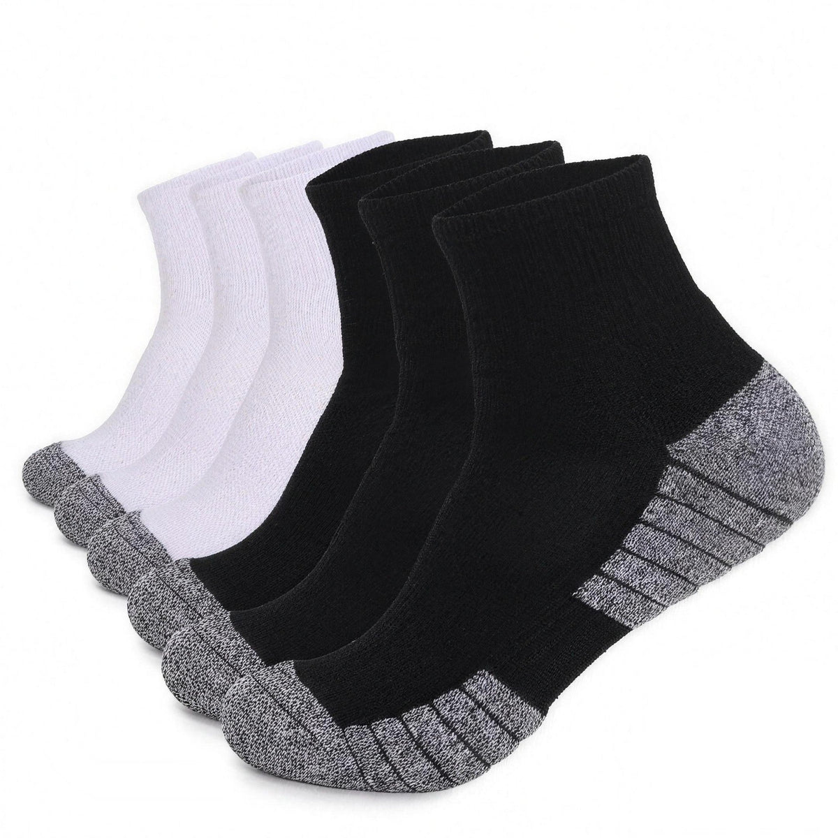 Men's Ankle Sports Socks | 6 Pairs | Cushioned Terry Sole