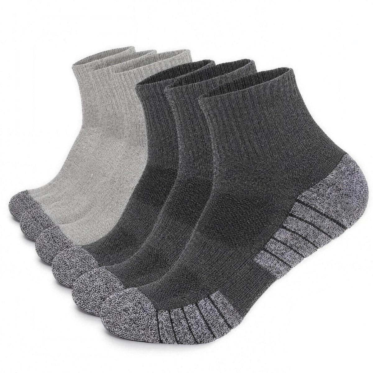 Men's Ankle Sports Socks | 6 Pairs | Cushioned Terry Sole
