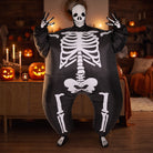 Black and white inflatable skeleton costume worn by person indoors | Chaps London