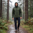 Men's Hooded Outdoor Jacket | Wind Resistant | Water Resistant | Zip Pockets
