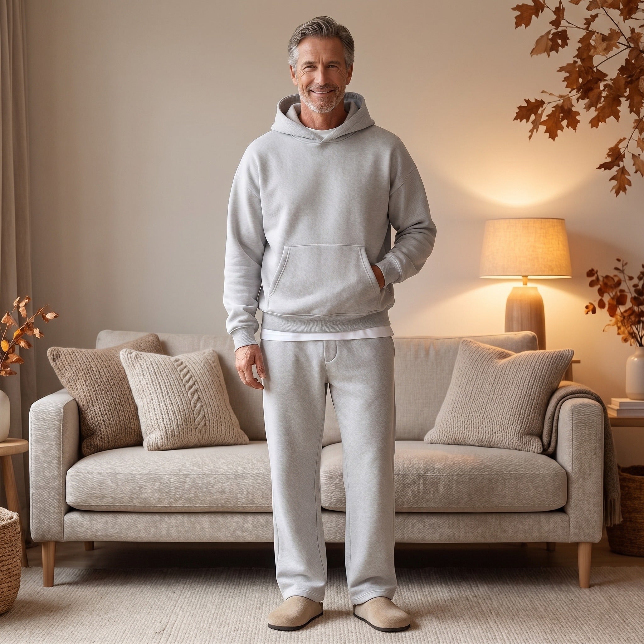 Men's Straight Leg Tracksuit | Hoodie and Joggers | Kangaroo Pocket