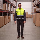 Men's Work Vest | Reflective Strips | Two Tone | Multi-Pocket