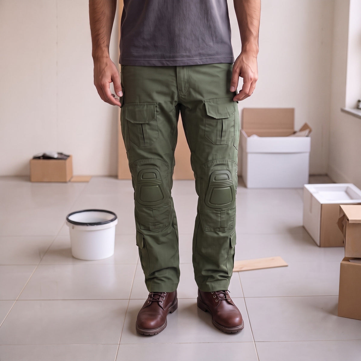 Men's Combat Trousers | Knee Pads | Ripstop | Cargo Pockets
