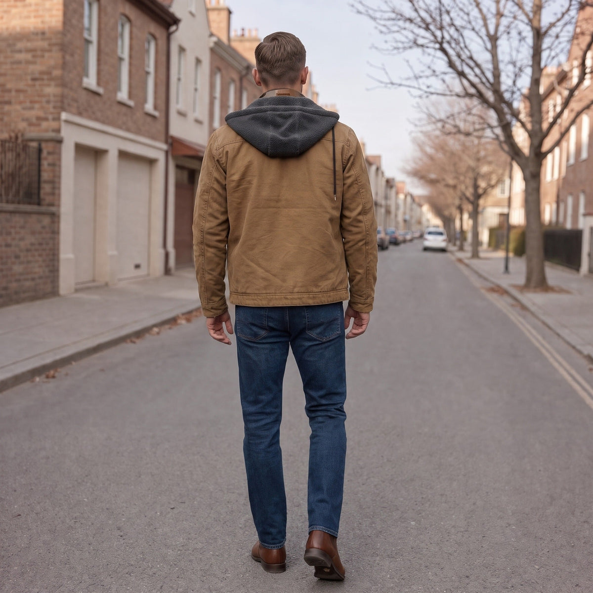 Men's Lined Hooded Jacket | Teddy Lining | Full Zip | 6 Colours