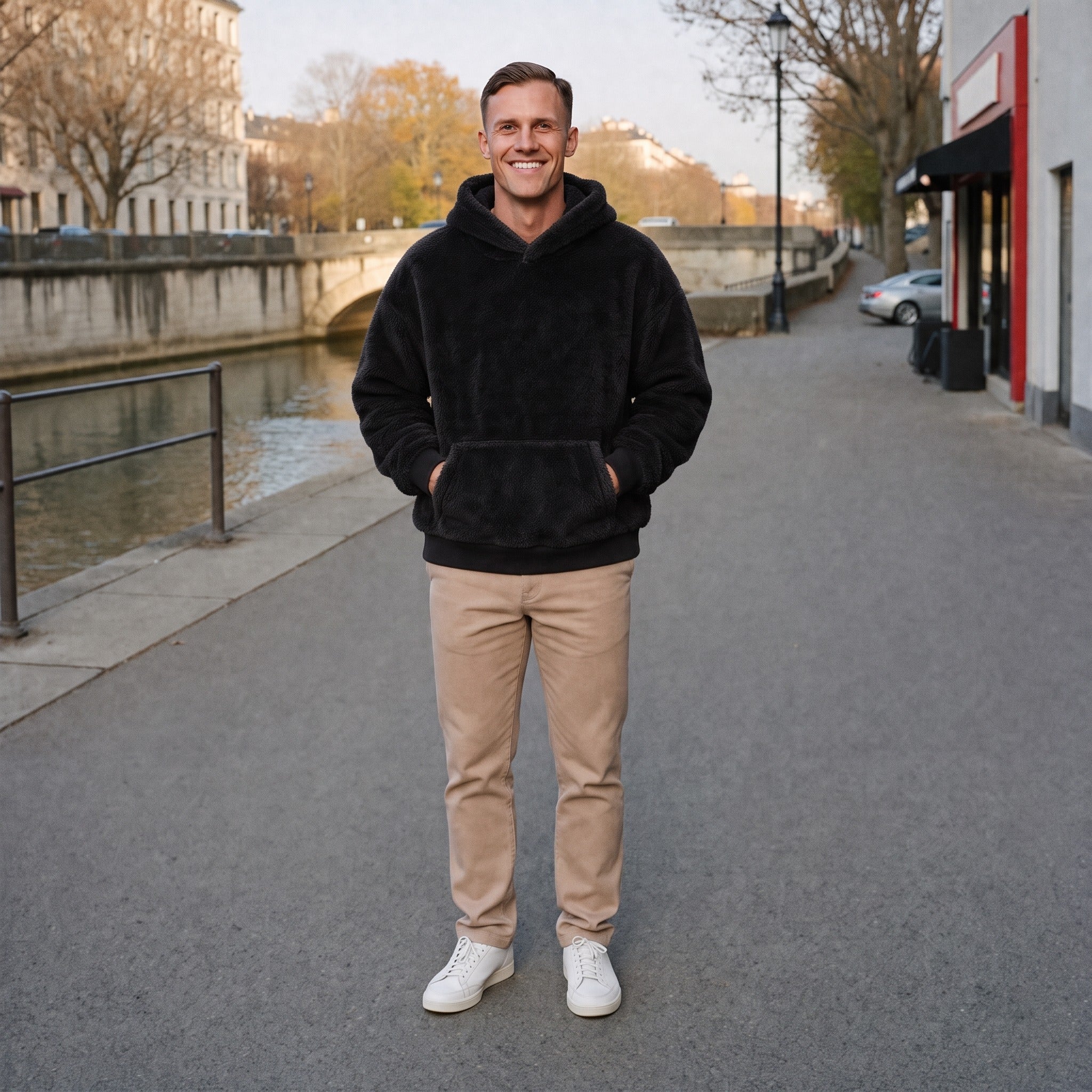 Men's Teddy Fleece Hoodie | Oversized | Kangaroo Pocket | 6 Colours