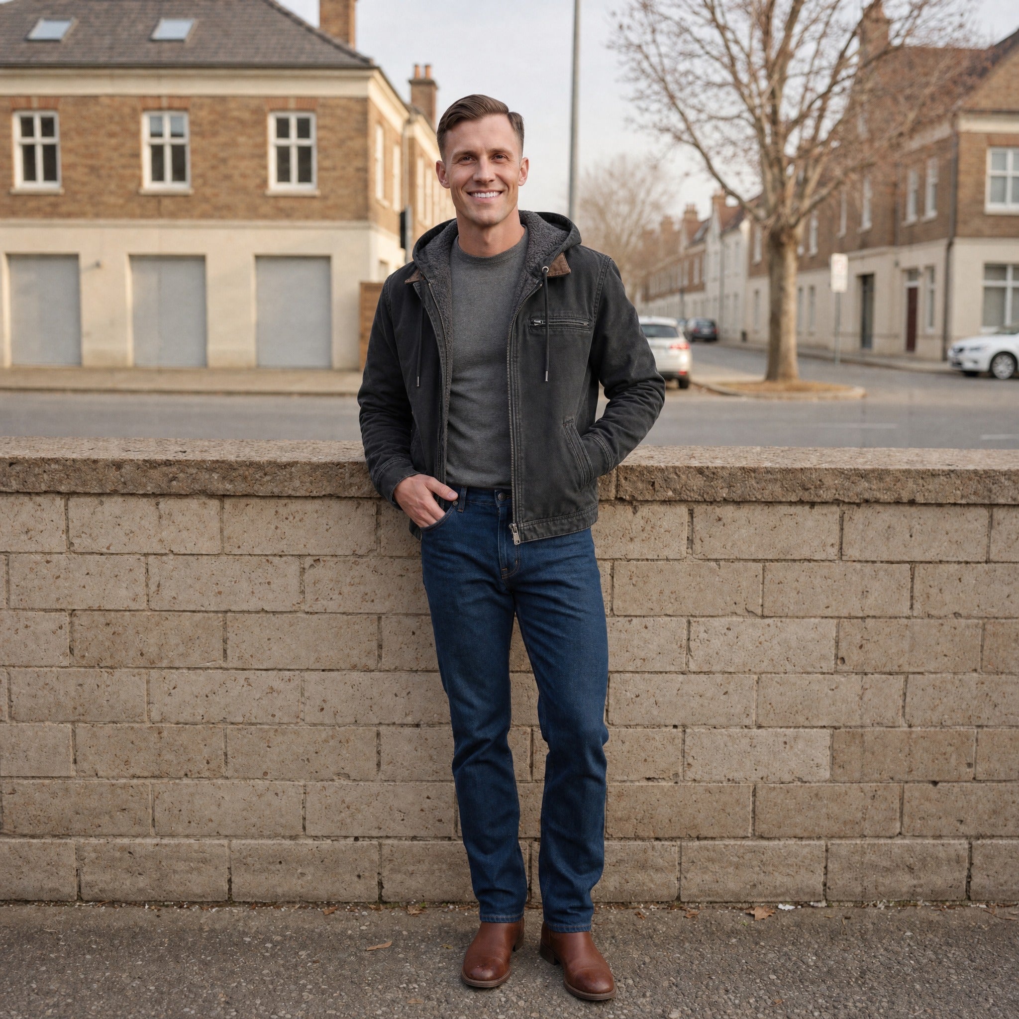 Men's Lined Hooded Jacket | Teddy Lining | Full Zip | 6 Colours