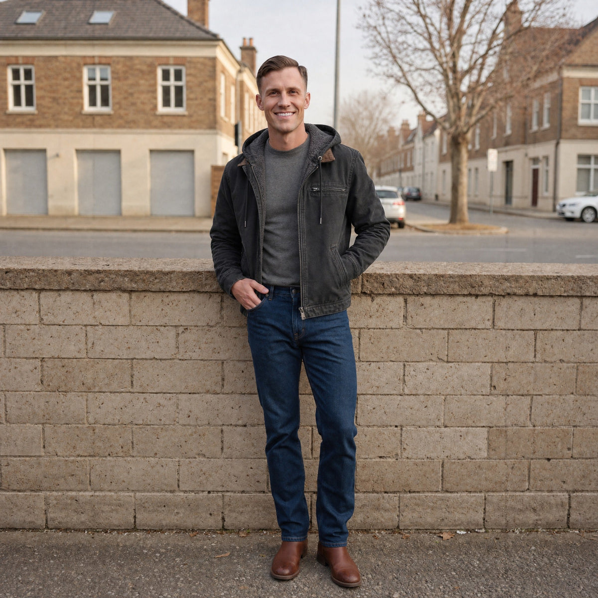 Men's Lined Hooded Jacket | Teddy Lining | Full Zip | 6 Colours