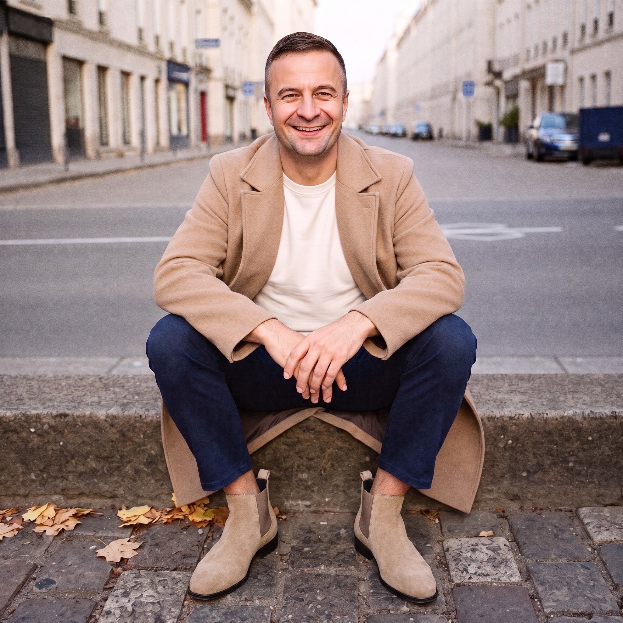 Men's Suede-Look Chelsea Boots | Elastic Sides | Pull Tab | 3 Colours
