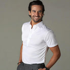 Men's Polo Shirt | Shirt Collar | Half Placket | Short Sleeve-Polo Shirts-Chaps London-White-S-Chaps London