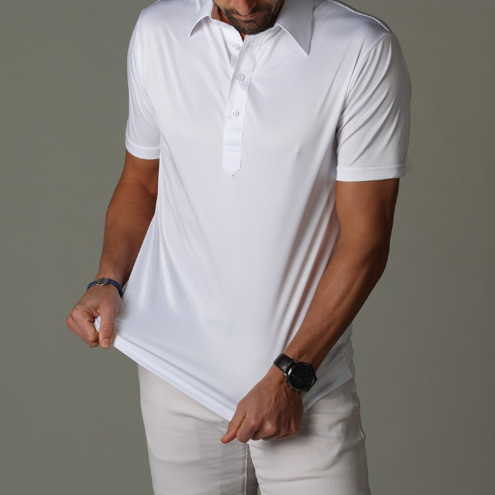 Men's Polo Shirt | Shirt Collar | Half Placket | Short Sleeve-Polo Shirts-Chaps London-Chaps London