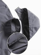 Close-up of the hood, collar and cuff
