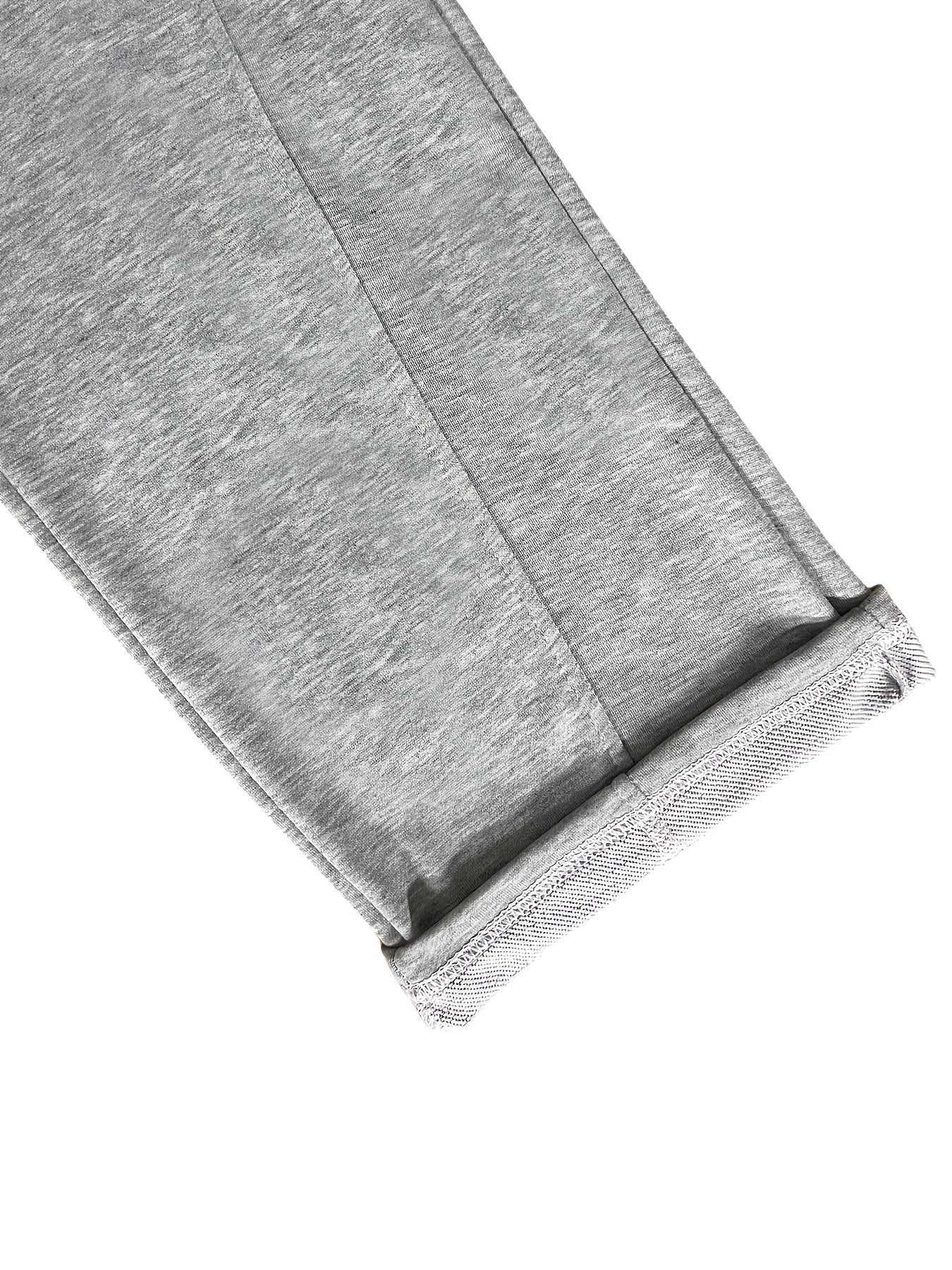 Gray fleece jogger cuff with folded open hem, close-up flat lay | Chaps London