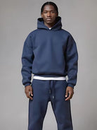 Men's navy hoodie and joggers tracksuit set