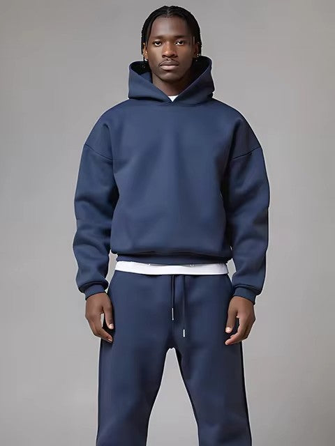 Men's navy hoodie and joggers tracksuit set