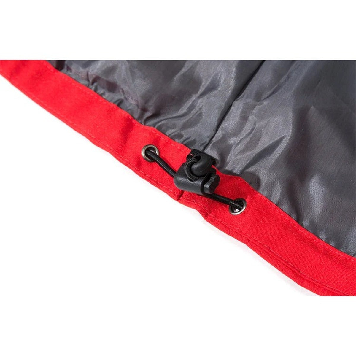 Close-up of the hem drawcord